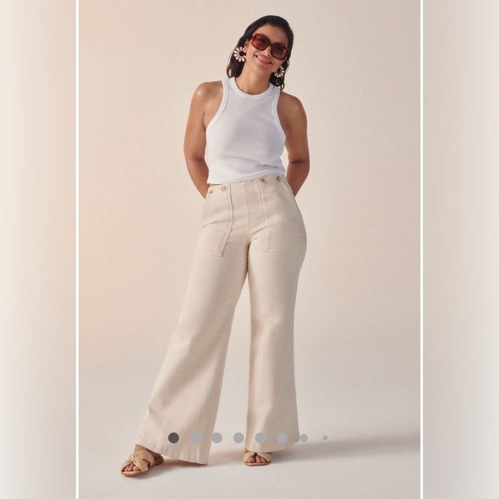 Pilcro The Kit High Rise Wide Leg Utility Trousers